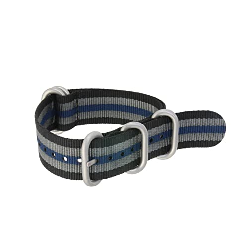 Bracelet de montre en cuir et nylon YSJNGF aux finitions acier robuste