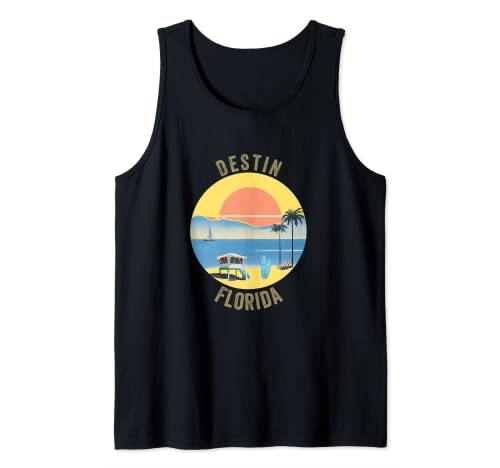 Destin Souvenir Apparel - Retro Vintage Destin Tank Top