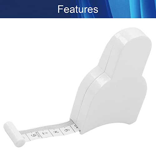 Cinta Métrica Retráctil 150 cm Blanco Plástico ABS miniatura 3