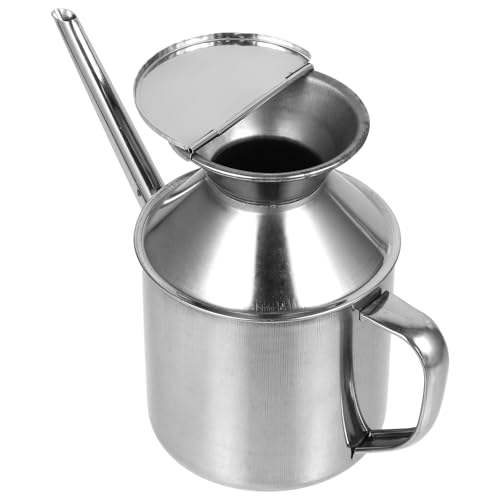 AUTSUPPL Aceitera de Acero Inoxidable Colador, Dispensador de Aceite de 200 Ml para Cocina, Recipiente Práctico para Almacenar Aceite y Vinagre, Accesorio Multifuncional para Uso Doméstico