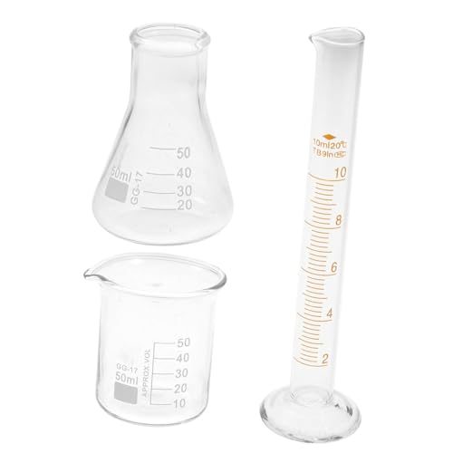 Vasos medidores de vidrio con escala clara para una medición exacta en preparaciones