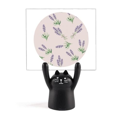 Support de mémo bleu lavande le cadeau chat noir idéal pour petits et grands
