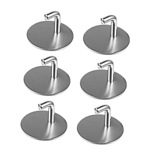 Ipetboom 6 piezas Gancho de Pared de Acero Inoxidable Colgador sin Taladro para Toallas y Ropa Fácil Instalación Diseño Simple y Elegante para Baño y Hogar