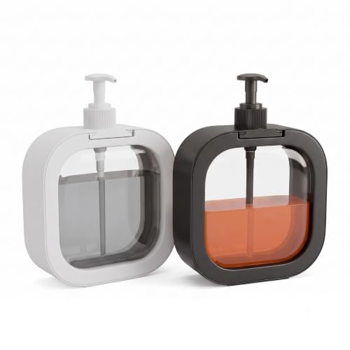 Image of MARKWELL Soap Dispenser for Wash Basin, Pack of 2 | Hand Wash Dispenser Bottle for Bathroom & Kitchen | Liquid Soap Pump Bottle | Refillable Handwash Dispenser | Multicolor