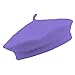 11" DARK PURPLE Wool Blend French Artist Beret Cap