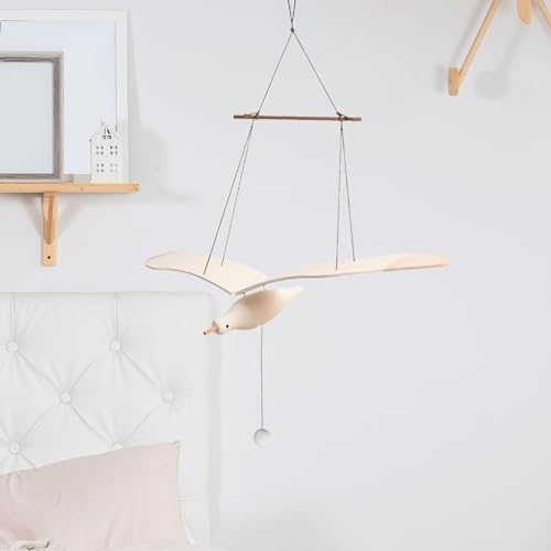 Gaviota móvil de madera para decoración infantil en terrazas y habitaciones 5