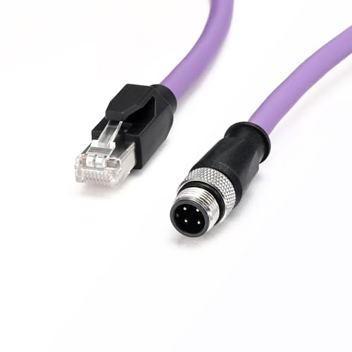 Câble M12 4 broches A-Code mâle RJ45 pour PROFINET Siemens 2 mètres