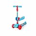 WZWHJ wunderschönen Faltbarer Roller, höhenverstellbar, DREI PU-LED. Blinkräder, faltbares Kissen, Kinderroller