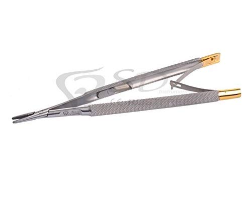 Nadelhalter Castroviejo Mikro Gerade TC Hartmetall Instrument SD 14 cm