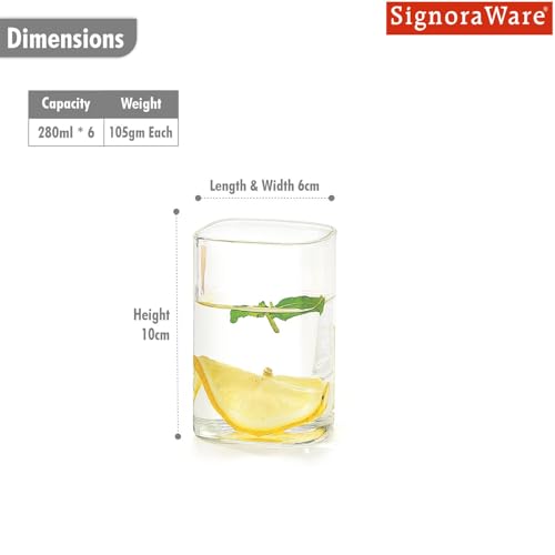 Set de 6 vasos cuadrados Ilusion Signoraware miniatura 2