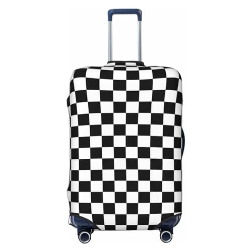 VOSERY Travel Luggage Cover - Chessboard Checkerboard black white Washable Suitcase Covers Protector Fits 18-32 Inches Luggage