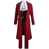 Cos Anime Miles Edgeworth Phoenix Wright Cosplay Costume Halloween Christmas New Year Party Costume (Male,Custom Made)