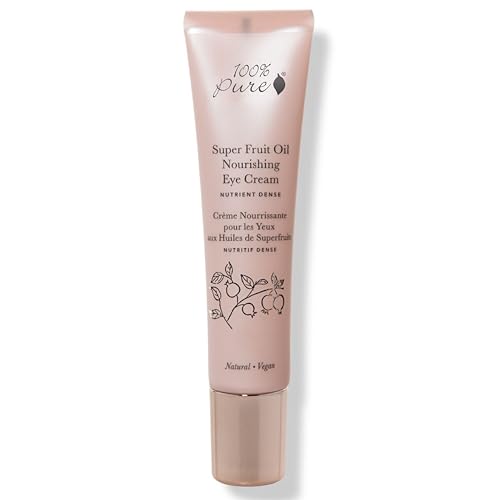100% PURE Super Fruit Oil Nourishing Eye Cream, Anti-Aging Organic & Natural Hydration for Puffiness, Fine Lines, Under Eye Bags - 0.5 Fl Oz