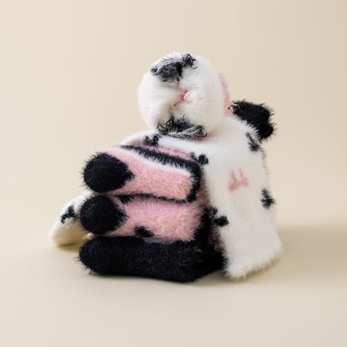 Image of Women Fuzzy socks Winter Fluffy Warm 4-Pairs Cozy Comfy Home Sleeping Socks