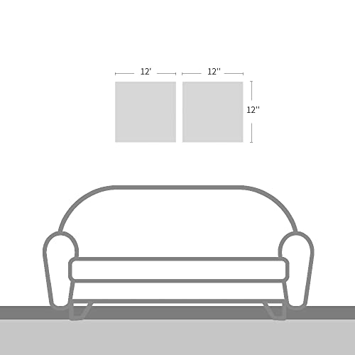 JAPO ART White Coral Wall Art Coastal Wall Decor Beach Bathroom Decor Sea Shell Pictures Sea Fan Nautical Painting Ocean Wall Art for Livingroom Bedroom Home Walls 12x12Inchx2pcs - Image 7