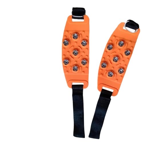 Crampones Crampones Ajustables con Agarre for Hielo y Clavos for Calzado de Invierno, for Senderismo, montañismo Escalada Escalada De MontañA(Orange)