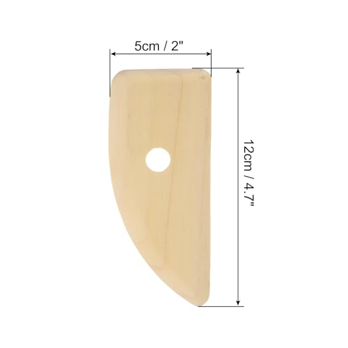 HARFINGTON 10pcs Pottery Ribs 12cm x 5.2cm Wooden Clay Ceramic Sculpting Tools for Finishing Shaping and Smoothing Removing Finger Marks