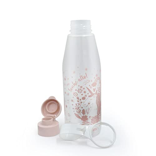 Garrafinha Infantil C/Tampa Abre Fácil 530ml Plasútil (UNICORNIO)