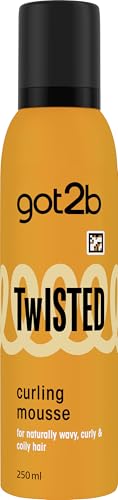 got2b Twisted Curling Mousse 250ml for 96h Anti-Frizz Effect with Panthenol for Naturally Wavy Curly & Coily Hair Vegan Formula* Silicone-free