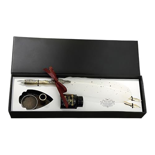 Juego de tinta y pluma, papelería escolar vintage, 27,8 x 9 x 4