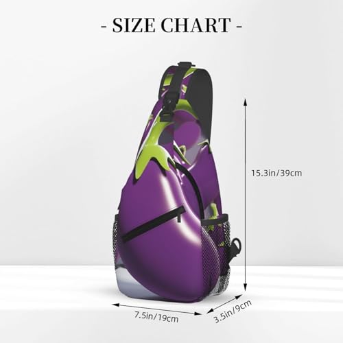 Mochila tipo sling negra unisex para viaje y senderismo miniatura 2