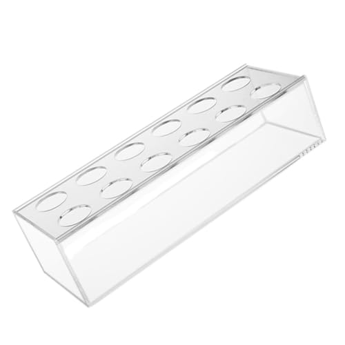 Florero hidropónico rectangular de acrílico con 12 orificios para centros de mesa modernos 2
