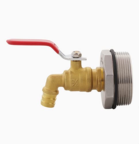 Carvedexquisitely DFF55GD 2 Inch Drum Faucet For 55 Gallon Drum,3/4 Inch Brass Rain Barrel Spigot thumb #6