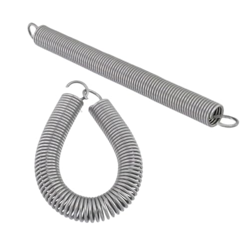Image of Mcredy 6 Pcs Extension Springs with Hook Ends Stainless Steel 4.72 Inch Small Spring Assortment Kit Mechanical Compression Spring for Home Repairs