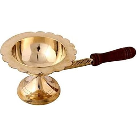Lot de 2 lampes à huile Diya en laiton Cover