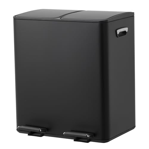 Caneca de Basura Doble 40 L Acero Inoxidable