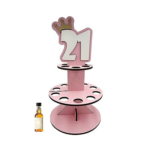 Lumber Reveal USA Mini Liquor Bottle Cake Display Shelf for 21st Birthday or Other Ages | Hand...
