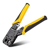 RJ45 Netzwerk-Crimpzange Crimpzange Abisolierzange für RJ45-Stecker, Ethernet-Kabel,...