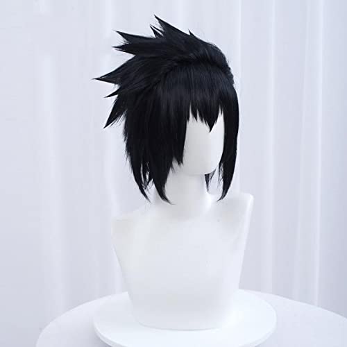 Miniatura 3 de Sasuke Uchiha Cosplay Hombres corto negro peluca Cosplay Anime Cosplay peluca resistente al calor Pelucas sintéticas