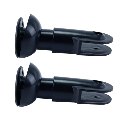 Orivin Lot de 3 pieds de support pour cloison de WC, hauteur 10 cm, épaisseur 150 x 68 mm, plastique noir, compatibles avec les panneaux de bois de 12 à 18 mm. – vue 5