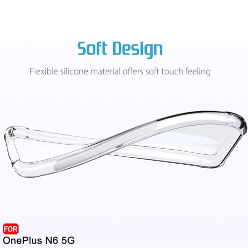 Image of TheGiftKart Transparent Crystal Clear Back Cover Case for OnePlus N6 5G | Shockproof Soft TPU Case | Cushioned Edges for Ultimate Protection Back Cover Case for OnePlus N6 5G (TPU, Transparent)