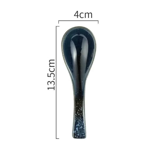 Cuillère à soupe rétro en céramique 13 cm pour riz et café - 8