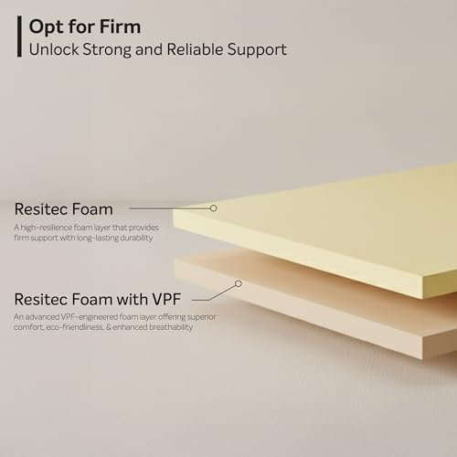 Image of Sleepwell MyMattress | Firm | Orthopedic Support | Rust | Resitec Foam | VPF Foam | Neem Anti Microbial | 75X48X8 | 10 Year Warranty