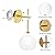 JKEYES Battery Operated Wall Sconce Set of 2, Gold Cordless Wall Lights with Dimmable Detachable Rechargeable Magnetic Bulbs,12 RGB Colors Wall Lights for Bedroom Living Room Hallway