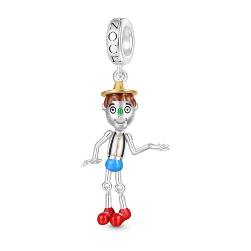 GNOCE Shrek Pinocchio Pendant Dangle Charm for Women, S925 Sterling Silver Dangle Charms for Women Wife, Valentine‘s Day, Mother’s Day Jewelry