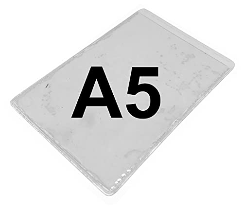 Image of PCL Media ltd® Self Adhesive Clear A5 Pocket 217 x 158mm (Pack of 10) Short Edge Opening Adhesive Holder Pocket Protectors - Adhesive Documents Pocket - Self Adhesive Card Holder - Adhesive Pockets