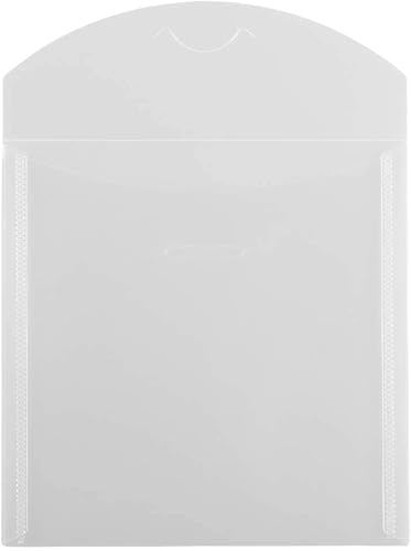 Miniatura 8 de JAM PAPER Sobres de plástico con cierre de solapa de pliegue - Folleto - 5 12 x 7 38 - Transparente - Paquete de 12