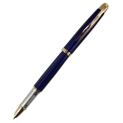 Gullor 606 purpurina azul punta doblada pluma estilográfica