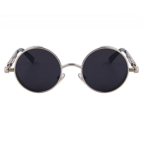 Image of RazMaz Round Steampunk Designer Brand Sunglasses | Elegant And Fashionable Design for Women & Men | Stylish Polarized Lens | UV400 Protected