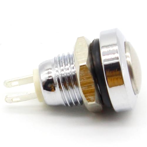 Mini interruptor de botón de metal de 8mm y 2 pines 250V para proyectos electrónicos 5