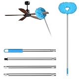 Storystore Ceiling Fan Cleaner Duster - Adjustable Duster with Extension Pole,Dusters for Cleaning Fan Blade, Walls and Cobweb (Blue)