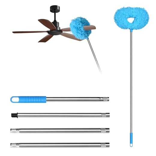 Storystore Ceiling Fan Cleaner Duster, Adjustable Microfiber Duster,Blue