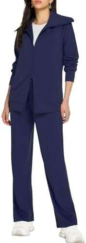 Casly Lamiit Lounge Sets for Women 2025 Sweatsuit Long Sleeve Zip Up Travel Outfit Wide Leg Sweatpant Tracksuit