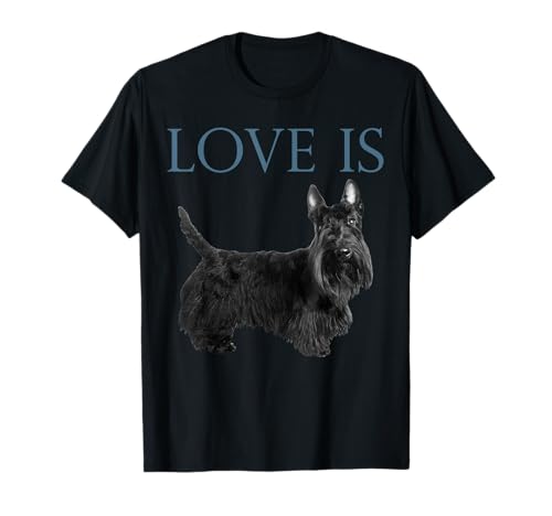 El amor es escocés Terrier Scottie Camiseta