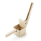 Diseño humanizado: drenaje de verduras de cocina es un diseño integrado, conveniente para la limpieza y almacenamiento. Está hecho de material grueso y plástico de grado alimenticio. Es suave, duradero y no daña tus manos.