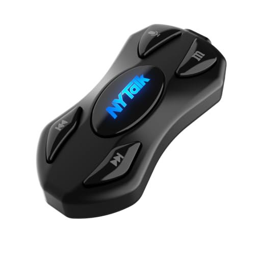 NYTALK N2 2-Way Motorcycle Helmet Bluetooth Headset, Music Sharing,1 Pack